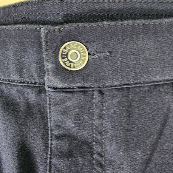 Isaac Mizrahi Live Womens Petite 24/7 Stretch Pants Size 10P Navy 5 Pocket Knit - Picture 6 of 9